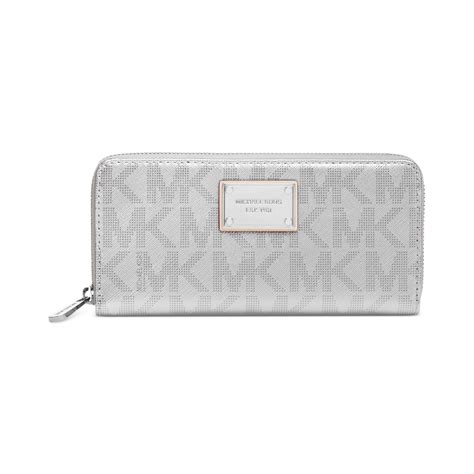 michael kors silver glitter wallet|leather michael kors wallet women.